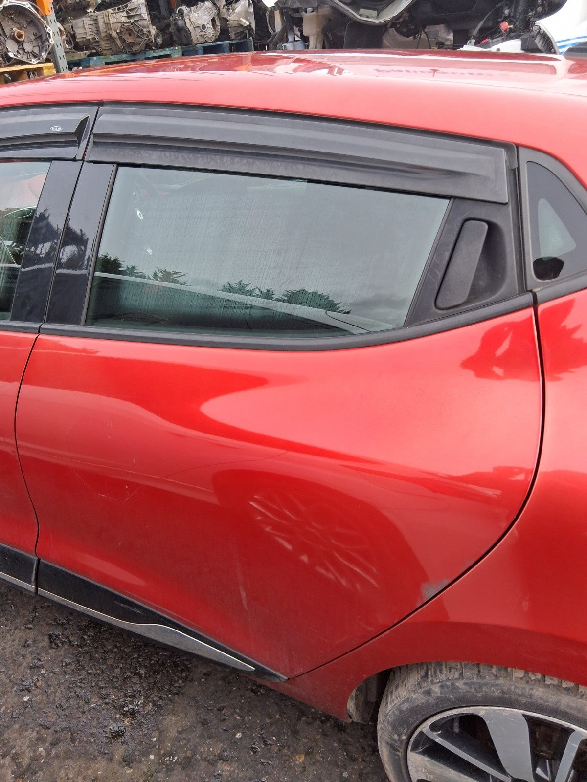 2013 RENAULT CLIO X98 MK4 NSR PASSENGER SIDE REAR LEFT BARE DOOR RED