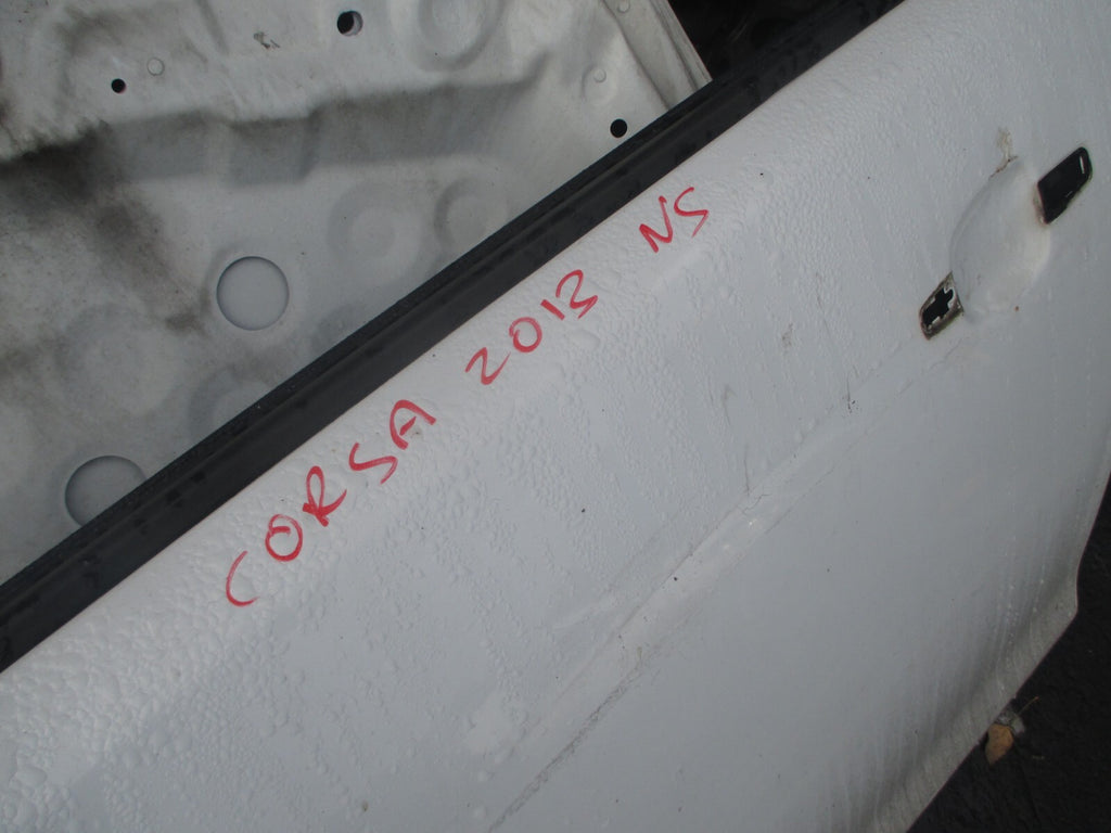 VAUXHALL CORSA D 2013 3 DOOR NS PASSENGER SIDE BARE DOOR WHITE