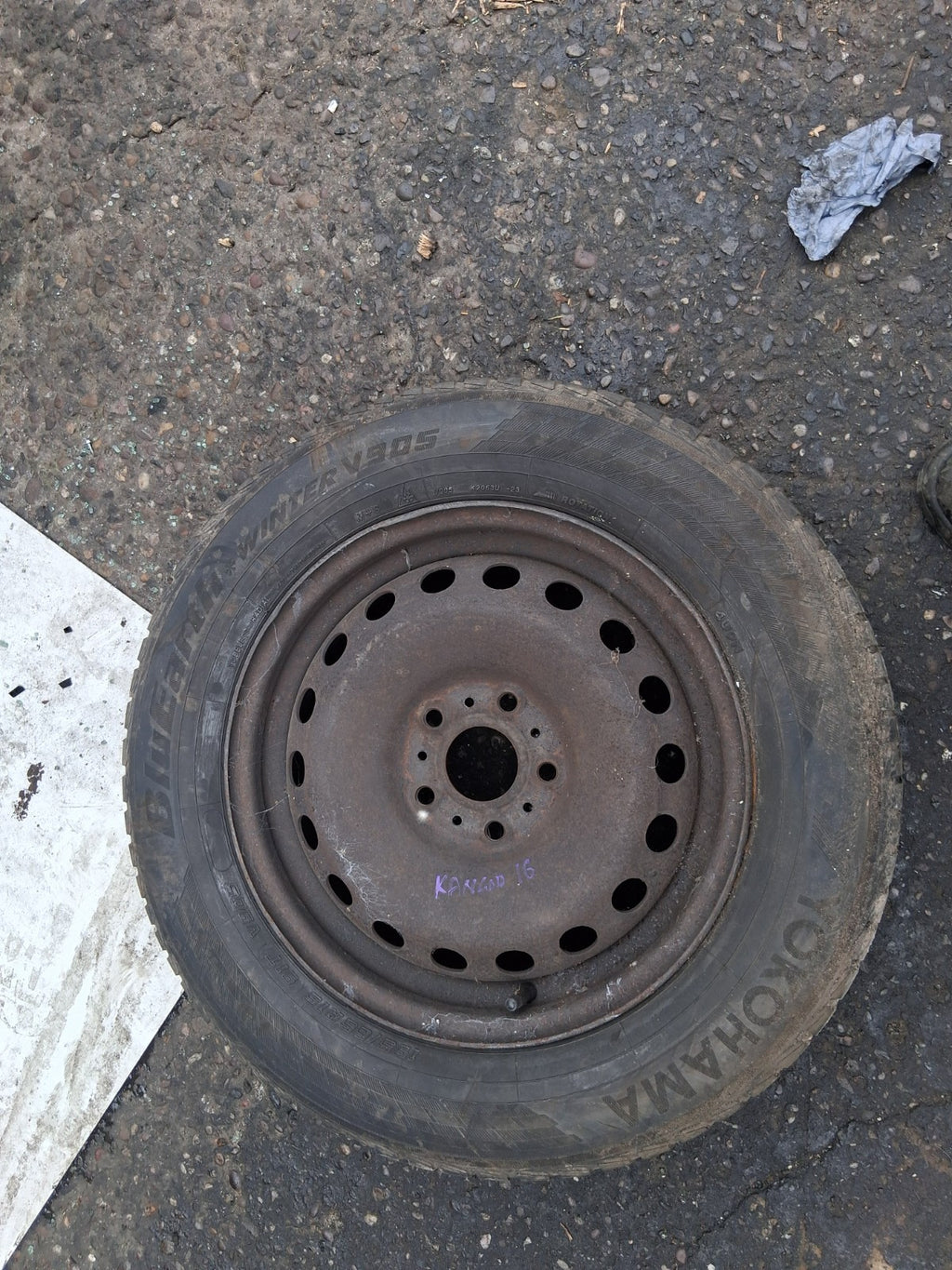2016 RENAULT KANGOO MK2 15 INCH STEEL WHEEL WITH TYRE 195/65R15