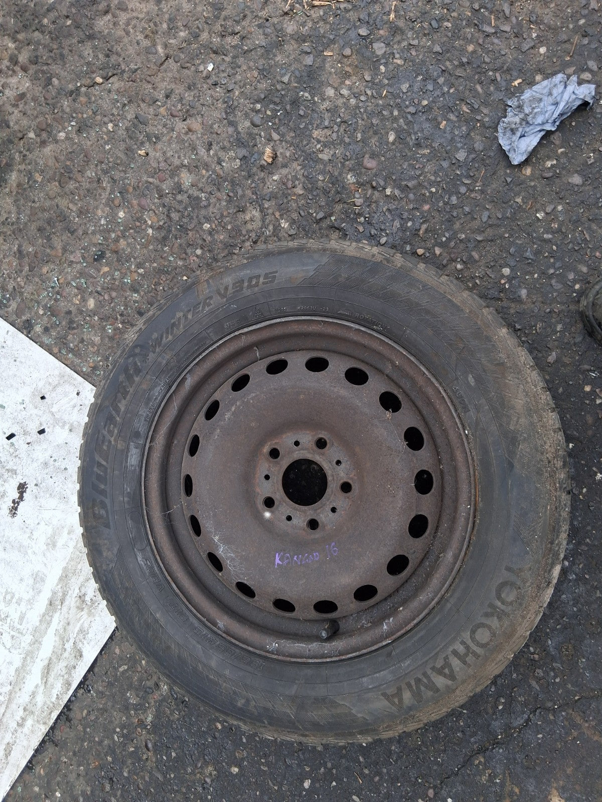 2016 RENAULT KANGOO MK2 15 INCH STEEL WHEEL WITH TYRE 195/65R15