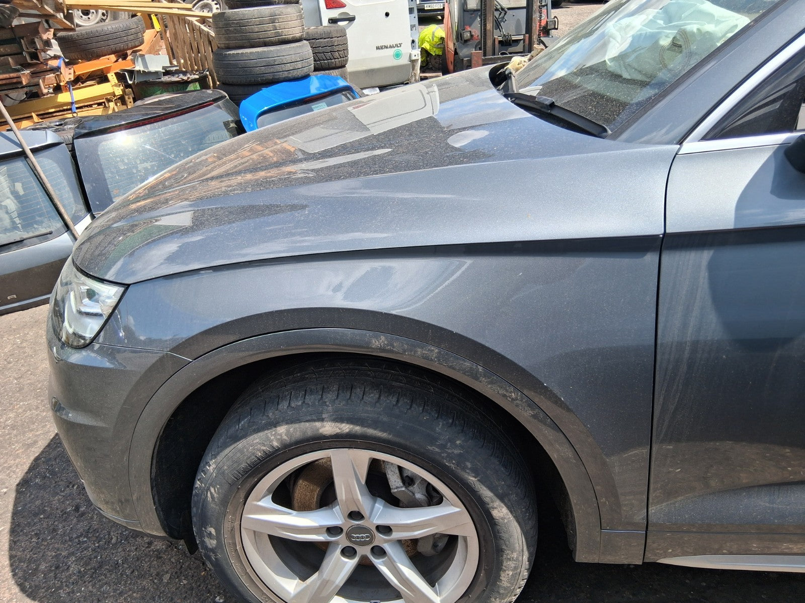 2019 AUDI Q5 FY NSF PASSENGER SIDE WING PANEL MONSOON GREY METALLIC LX7R