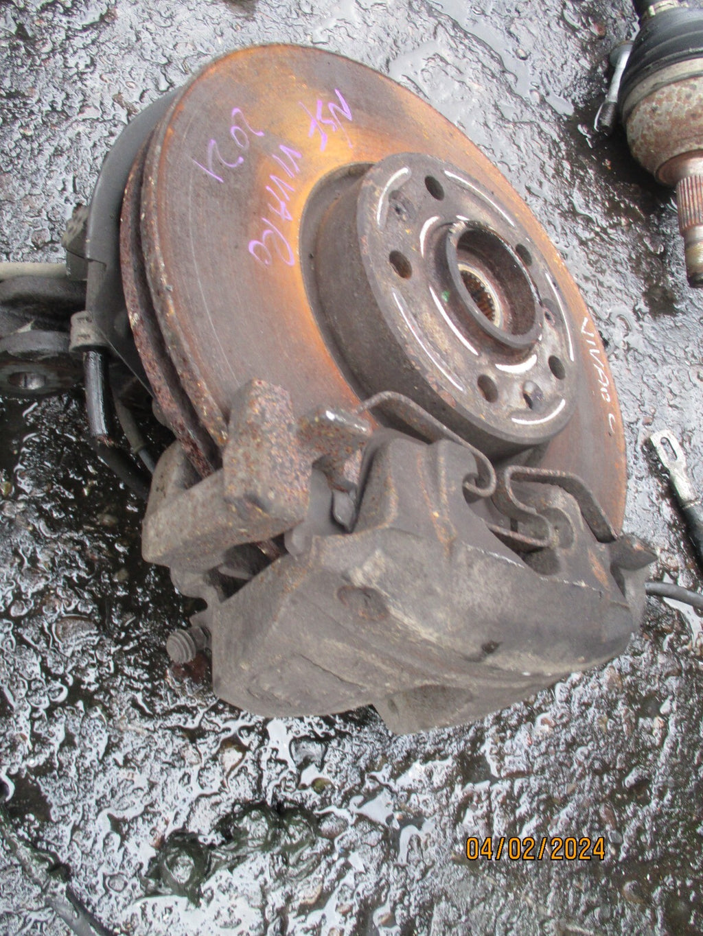VAUXHALL VIVARO MK3 2021 NSF PASSENGER SIDE FRONT HUB CALIPER