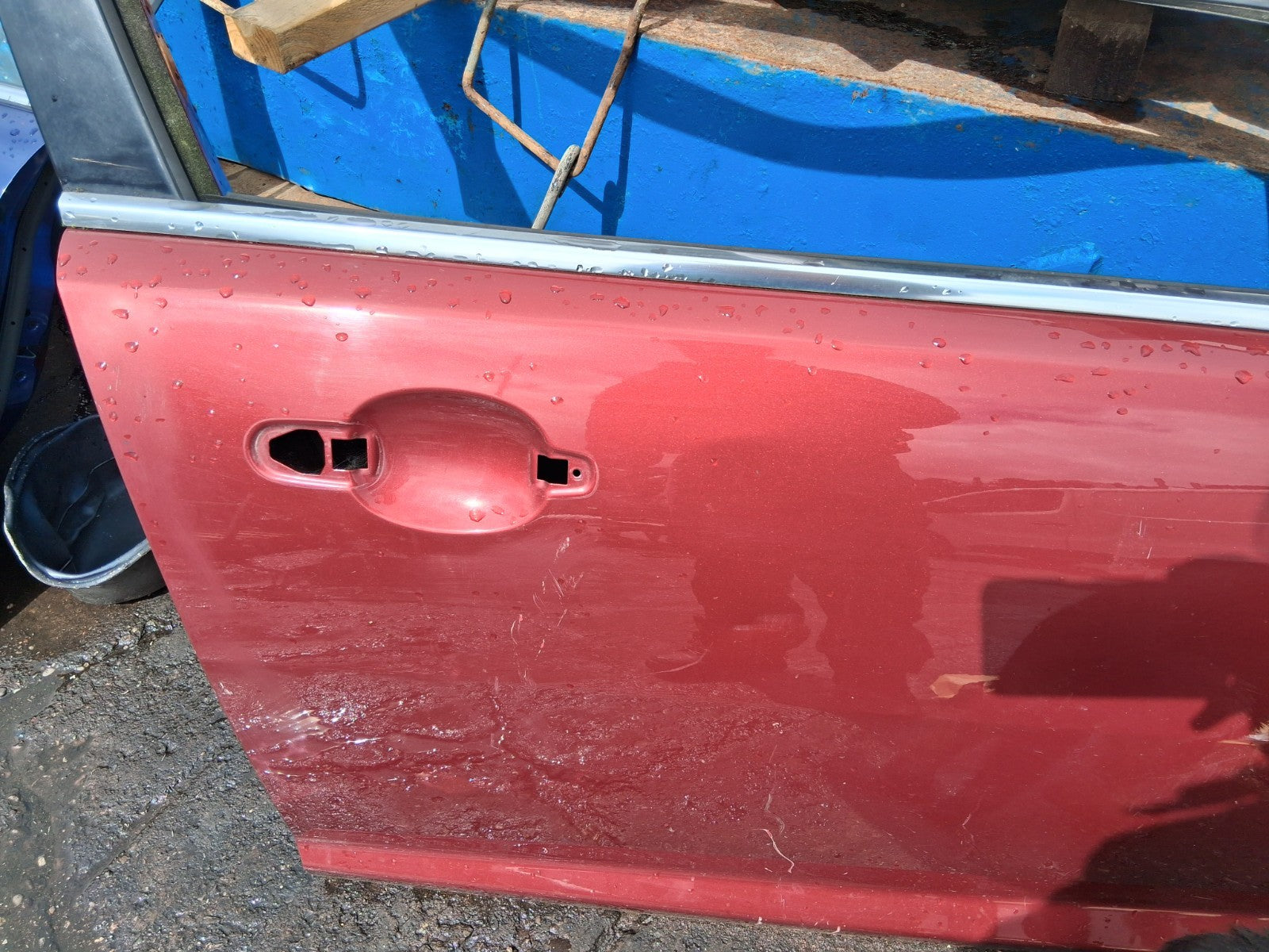 2013 JAGUAR XF FACELIFT OSF DRIVER SIDE FRONT BARE DOOR SHELL FRAME ONLY RED CAJ