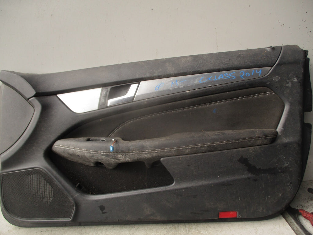 2012 MERCEDES BENZ C CLASS OS DOOR CARD DOOR PANEL WITH WHITE STICHES
