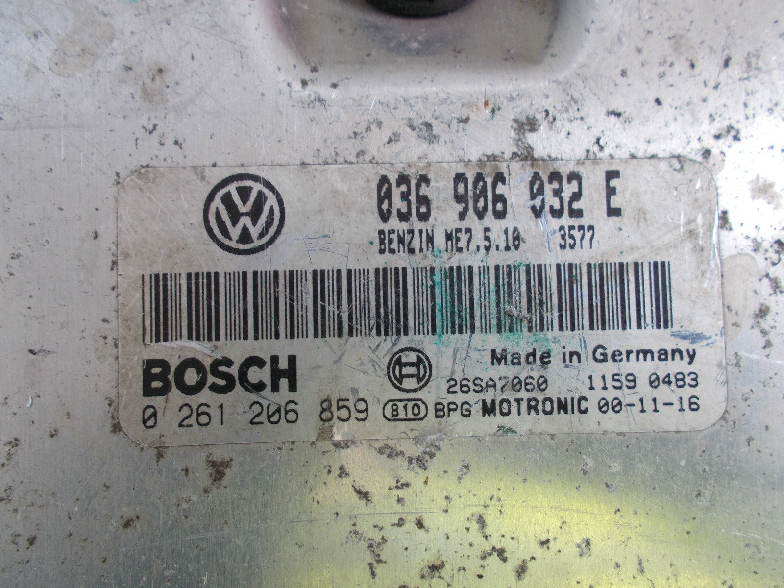 2000 SEAT LEON SE 1.8 PETROL ENGINE ECU 036906032E 0261206859