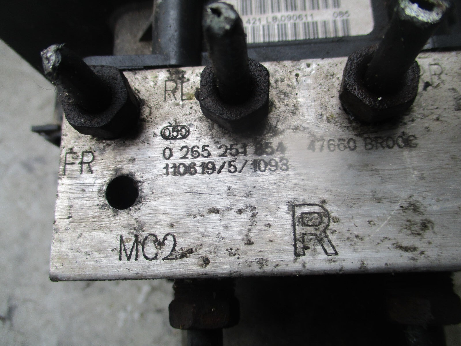 2013 NISSAN QUAHQAI ABS PUMP CONTROL MODULE 0265951743