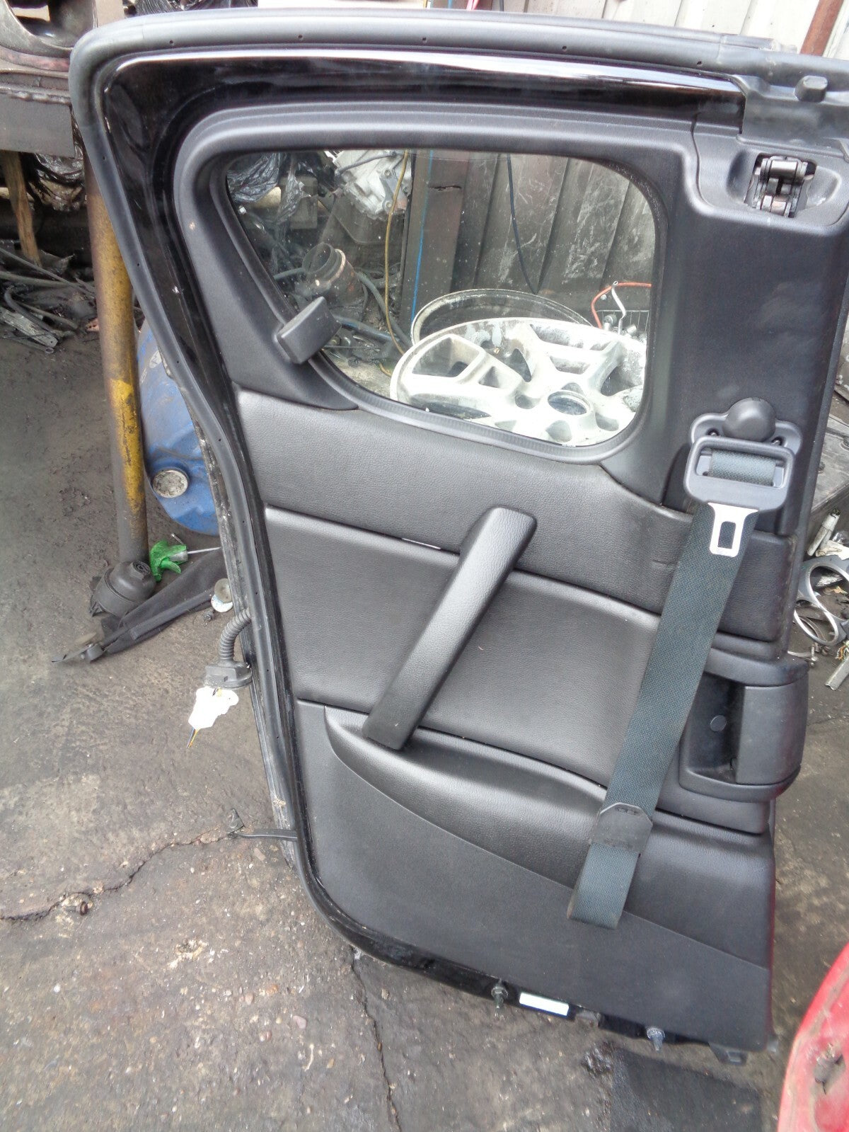 MAZDA RX-8 2007 N/S PASSENGER SIDE REAR DOOR BLACK COMPLETE DAMAGED
