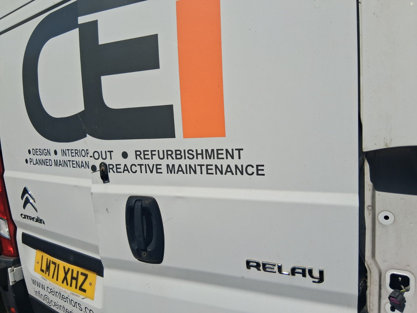 2021 CITROEN RELAY MK3 OSR DRIVER SIDE REAR COMPLETE DOOR WHITE