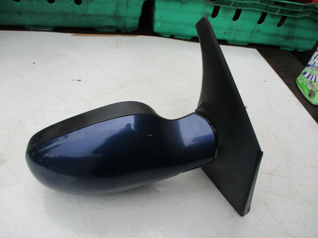 RENAULT SCENIC MK1 2003 OS DRIVER SIDE ELECTRIC DOOR WING MIRROR DARK BLUE
