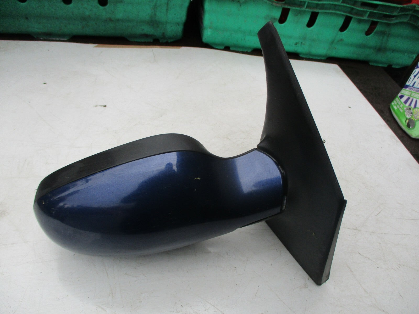 RENAULT SCENIC MK1 2003 OS DRIVER SIDE ELECTRIC DOOR WING MIRROR DARK BLUE
