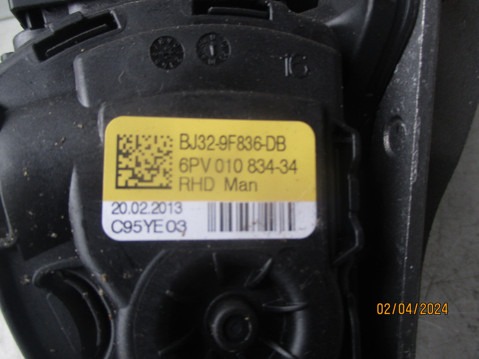 2015 RANGE ROVER EVOQUE L538 BRAKE AND ACCELERATOR PEDAL ASSEMBLY BJ329F836DB
