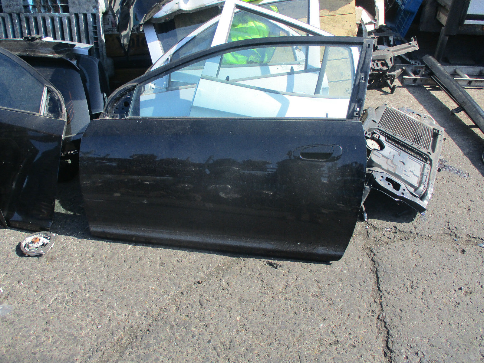 HONDA CIVIC MK7 2005 3 DOOR NS PASSENGER SIDE BARE DOOR  BLACK