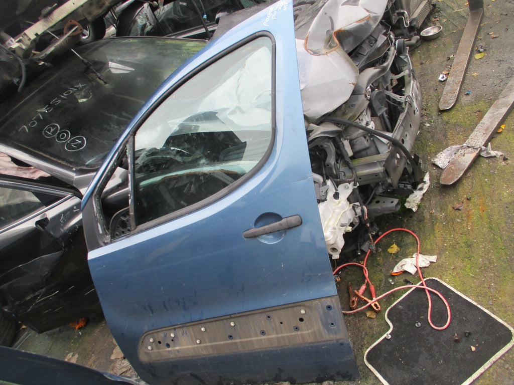 2009 PEUGEOT PARTNER MK2 NSF PASSENGER SIDE FRONT BARE DOOR BLUE