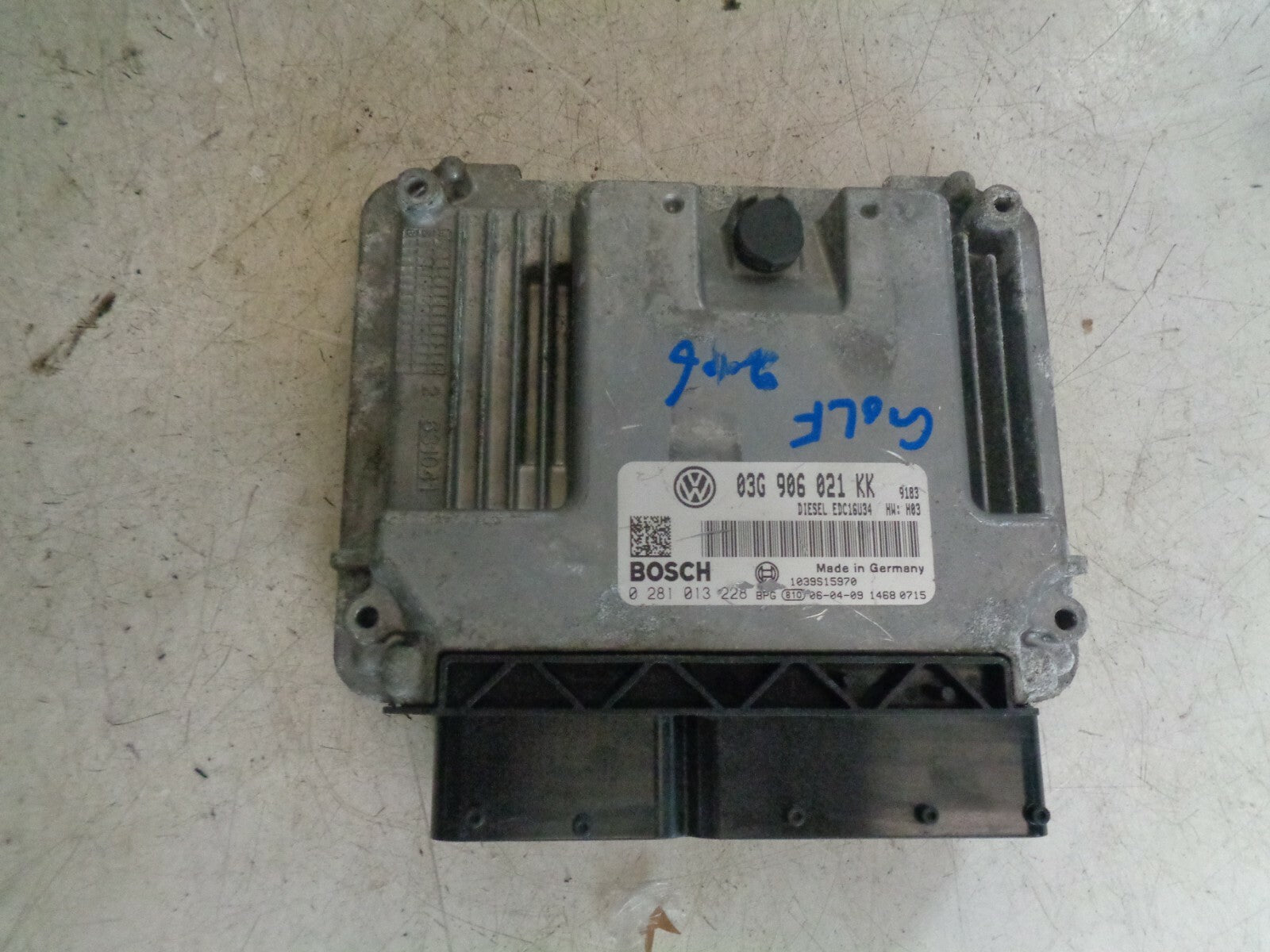 VW VOLKSWAGEN GOLF MK5 2006 2.0 DIESEL ECU ENGINE CONTROL MODULE 03G906021KK