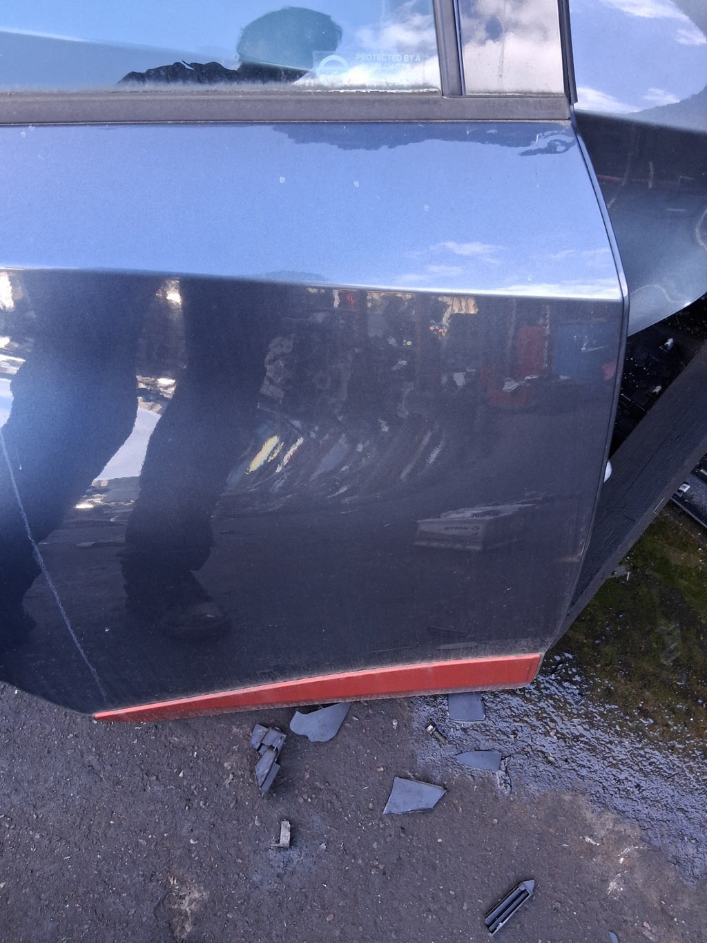 2018 NISSAN MICRA K14 OSR DRIVER SIDE REAR COMPLETE DOOR GREY TITANIUM KPN