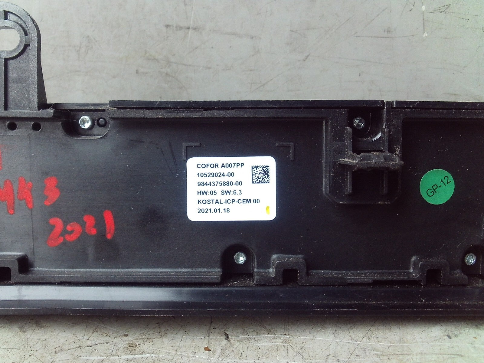2021 CITROEN C4 MK3 AC HEATER CLIMATE CONTROL SWITCH PANEL UNIT 9844375880