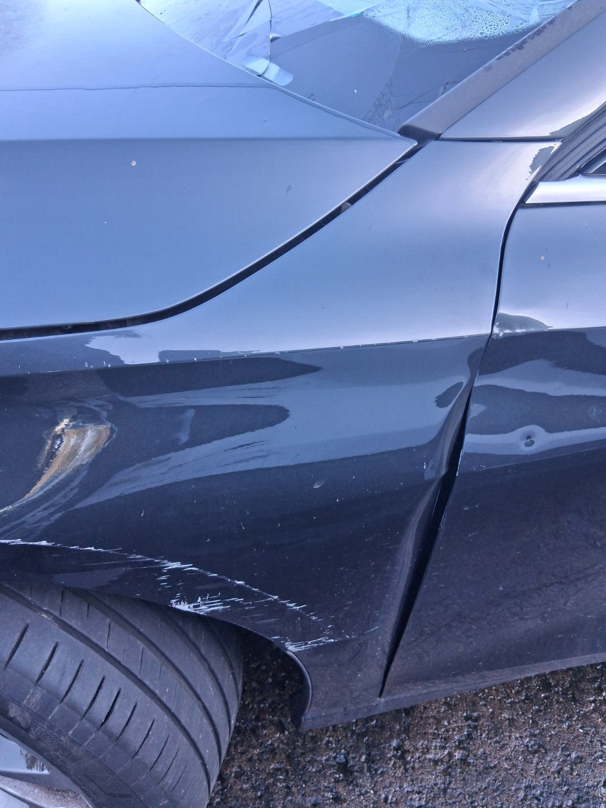 2025 AUDI A3 8Y HATCHBACK FACELIFT NSF PASSENGER SIDE LEFT WING PANEL GREY LX7L