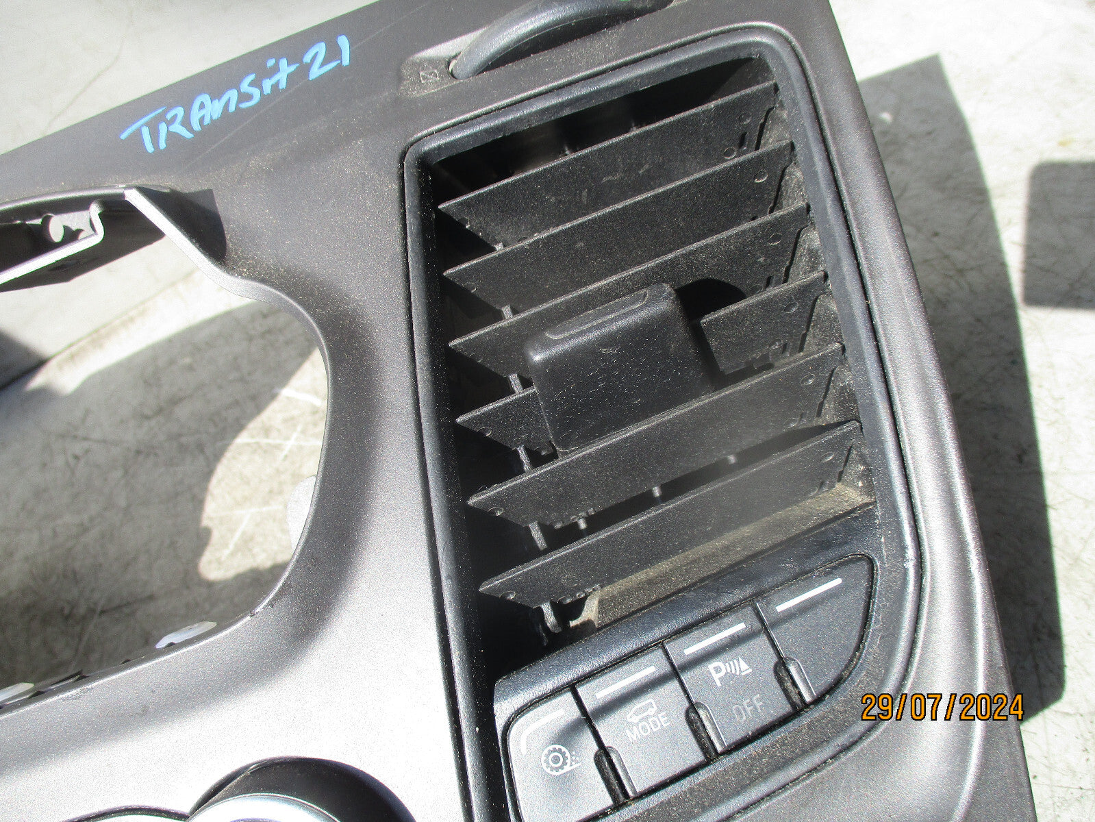 2021 FORD TRANSIT MK8 CUSTOM CLIMATE CONTROL SWITCH PANEL TRIM JK2118835BDW