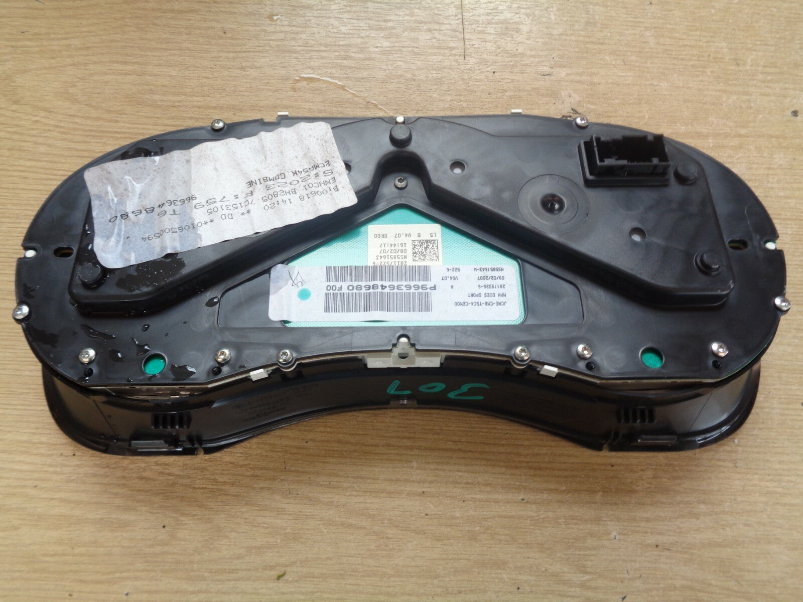 PEUGEOT 307 2007 DIESEL SPEEDOMETER/INSTRUMENT CLUSTER 281193266