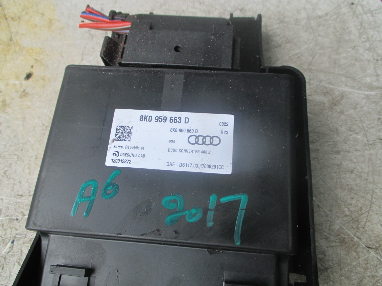 AUDI A6 2017 VOLTAGE STABILISER REGULATOR CONTROL MODULE 8K0959663D