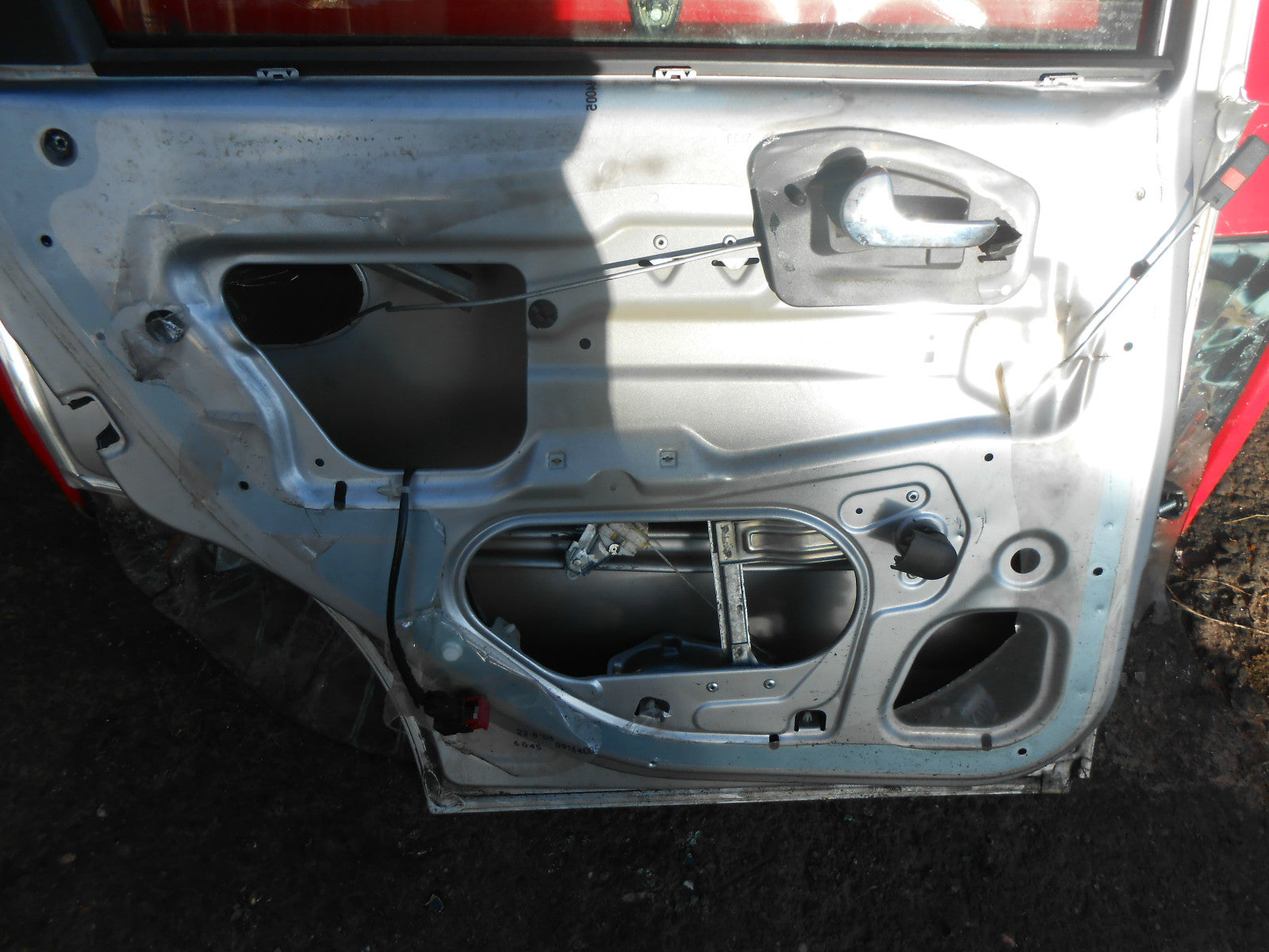 VAUXHALL CORSA C 2002 5 DOOR NSR PASSENGER SIDE REAR BARE DOOR SHELL SILVER