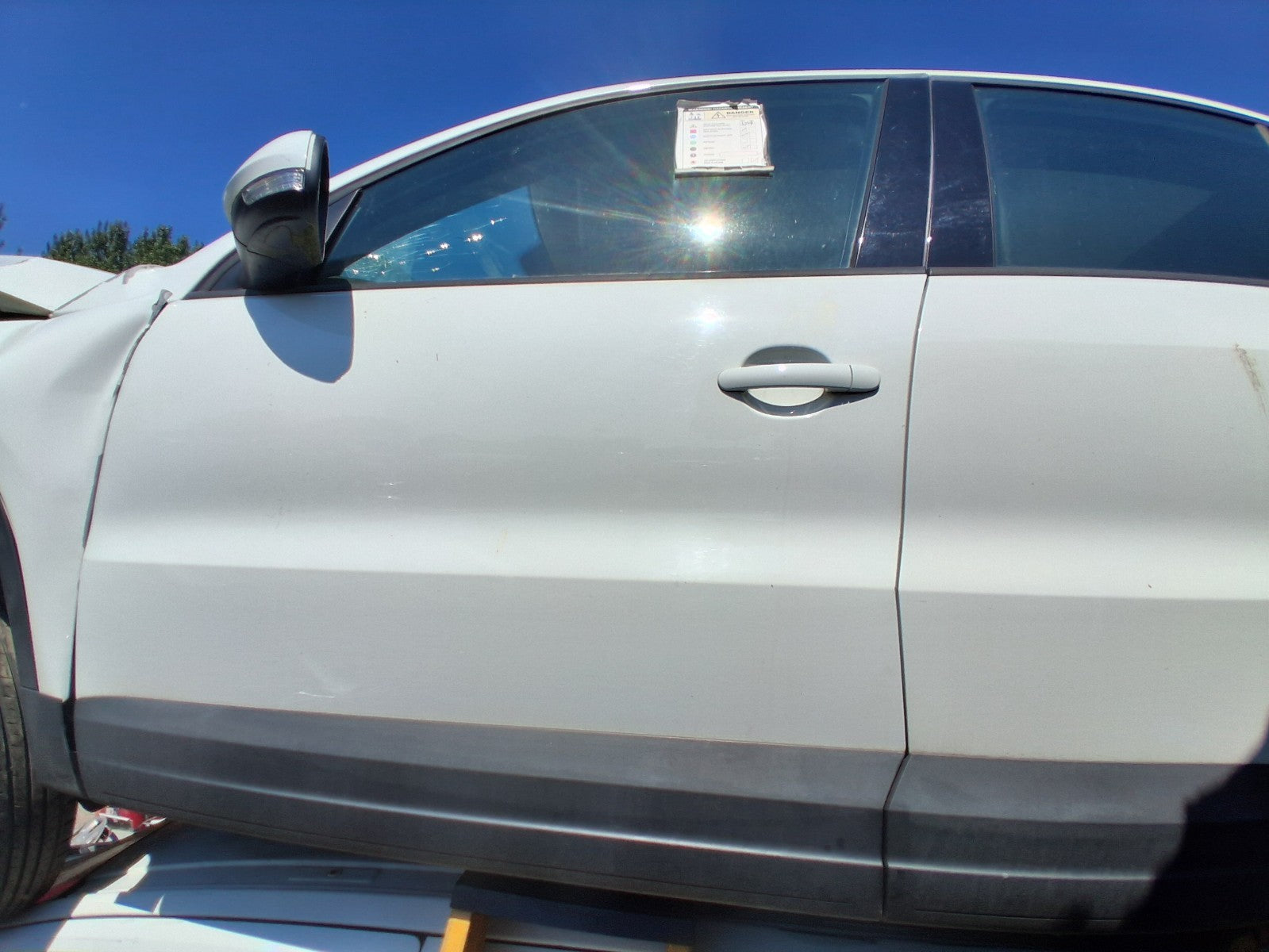 2013 VW VOLKSWAGEN TIGUAN MK1 NSF PASSENGER SIDE FRONT BARE DOOR WHITE LC9A