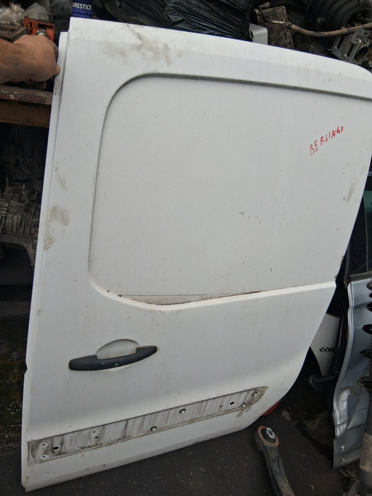 2018 CITROEN BERLINGO MK2 NS COMPLETE PASSENGER SIDE SLIDING DOOR WHITE