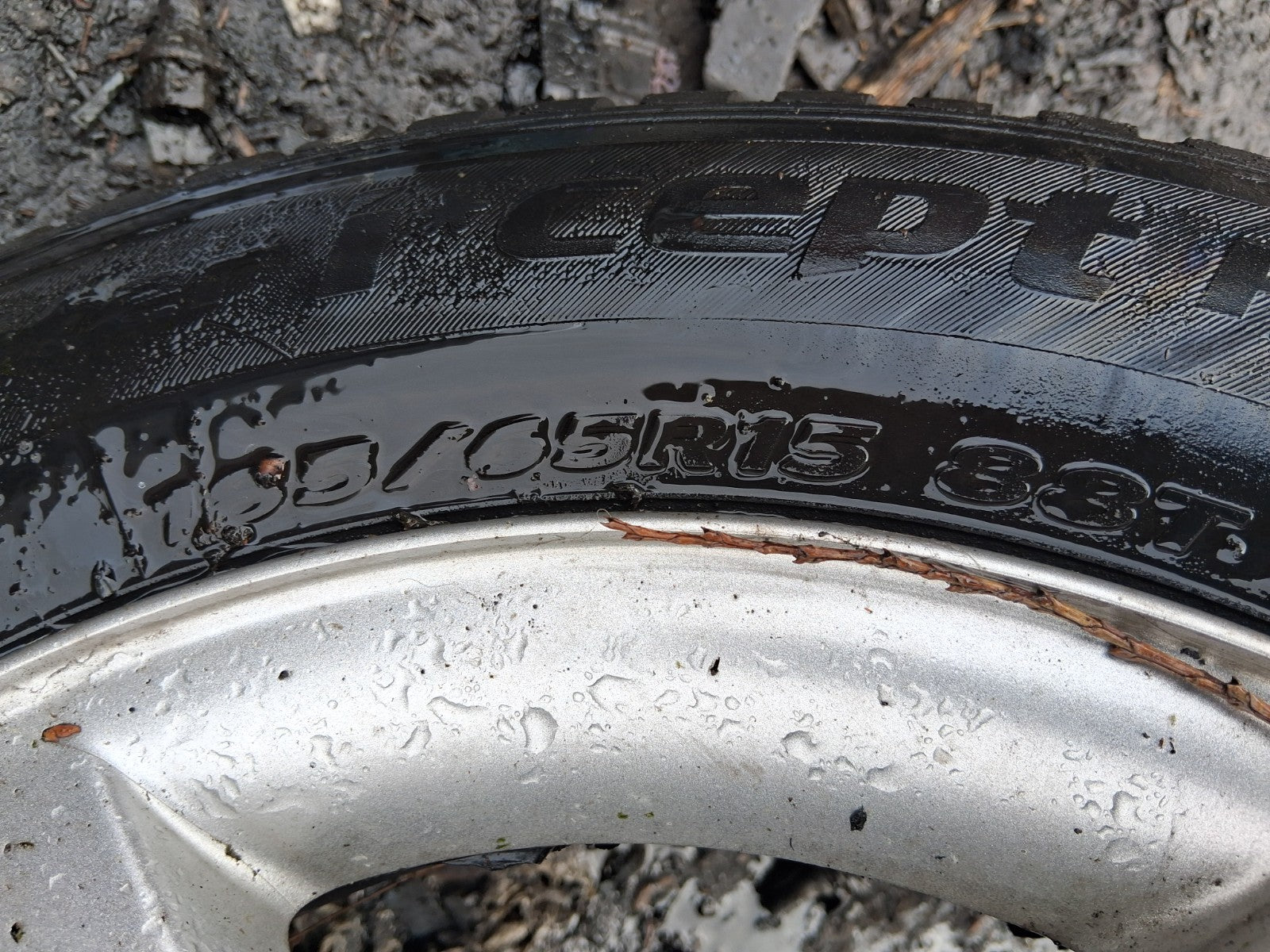 2012 PEUGEOT 207 15 INCH ALLOY WHEEL WITH TYRE 185/65R15