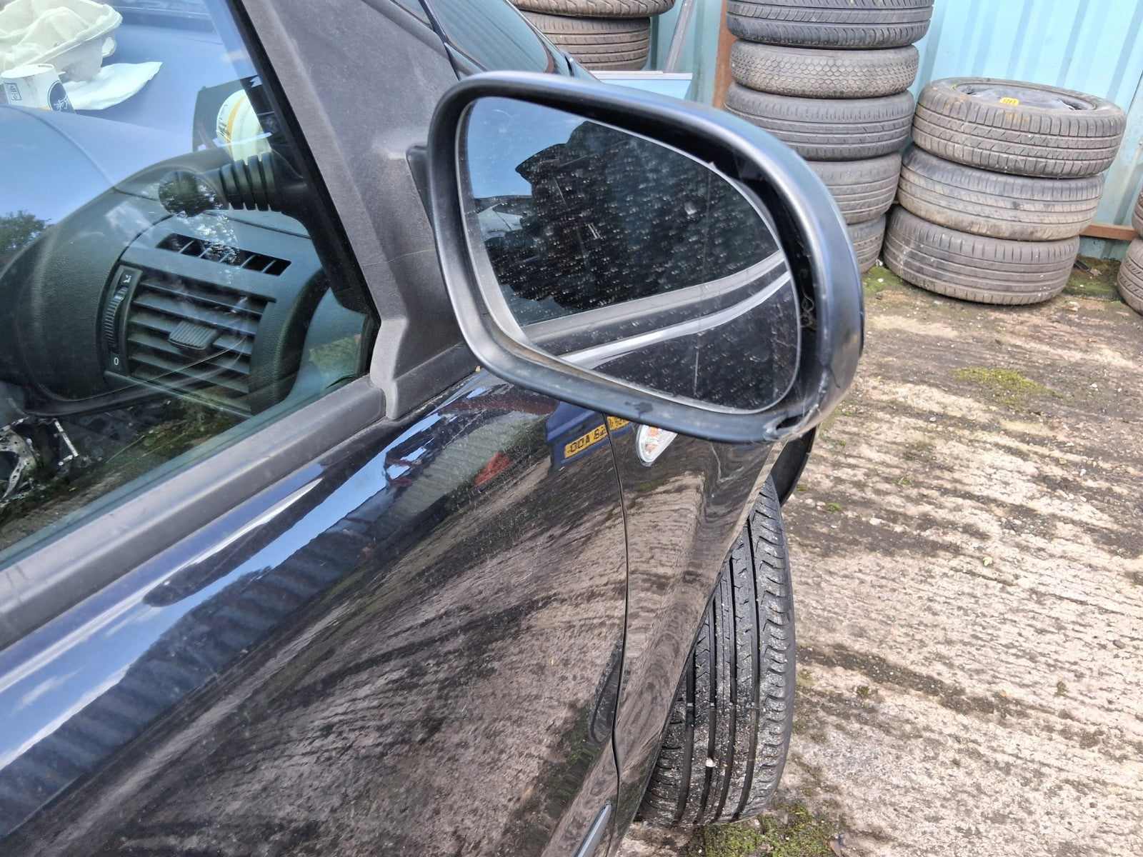 2011 VW VOLKSWAGEN FOX 3 DOOR OS DRIVER SIDE FRONT RIGHT WING MIRROR BLACK