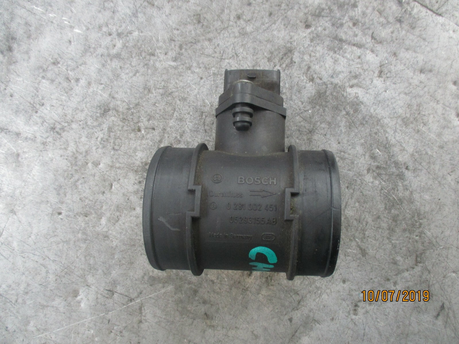 CHRYSLER VOYAGER MK4 2.5 CRD MAF MASS AIR FLOW SENSOR 05293155AB