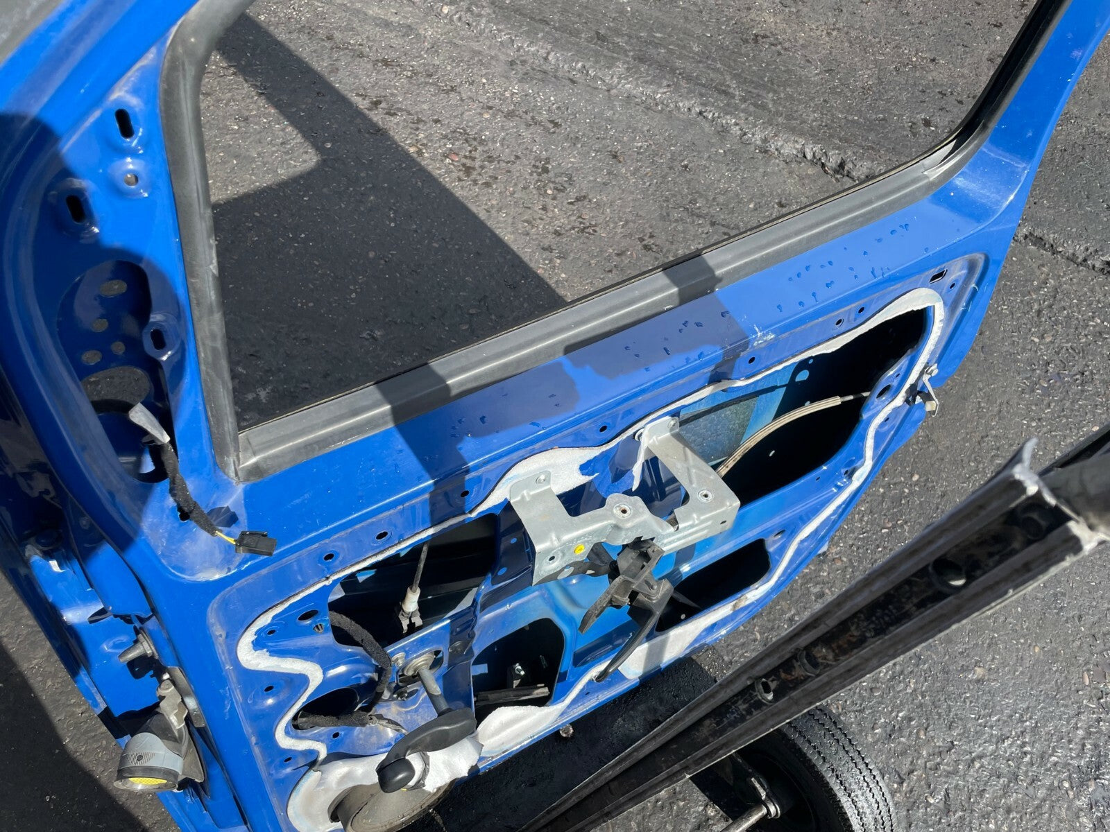 2015 PEUGEOT BIPPER OSF DRIVER SIDE FRONT DOOR BARE BLUE