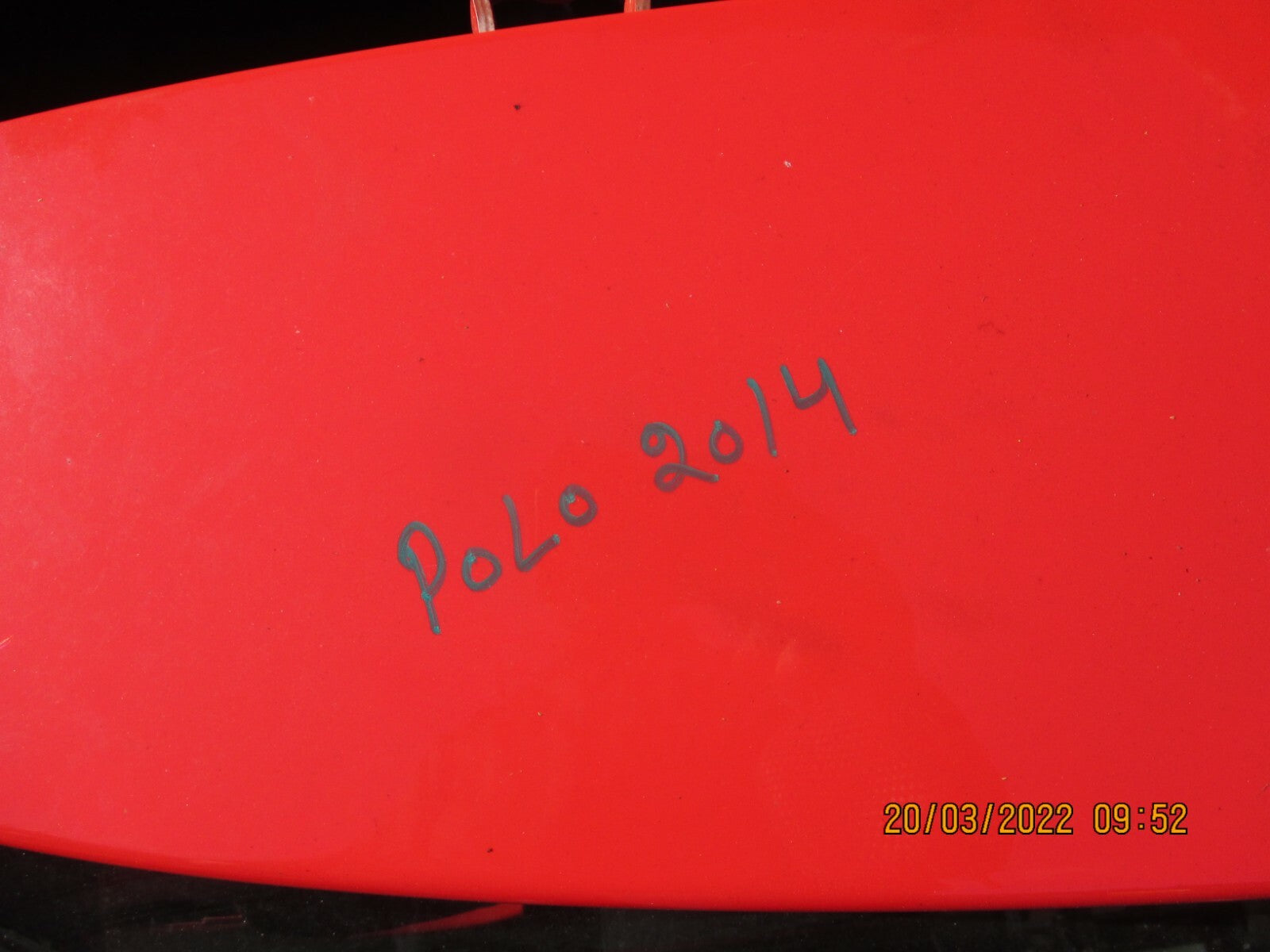 VOLKSWAGEN POLO 2014 MK5 6R REAR COMPLETE TAILGATE RED