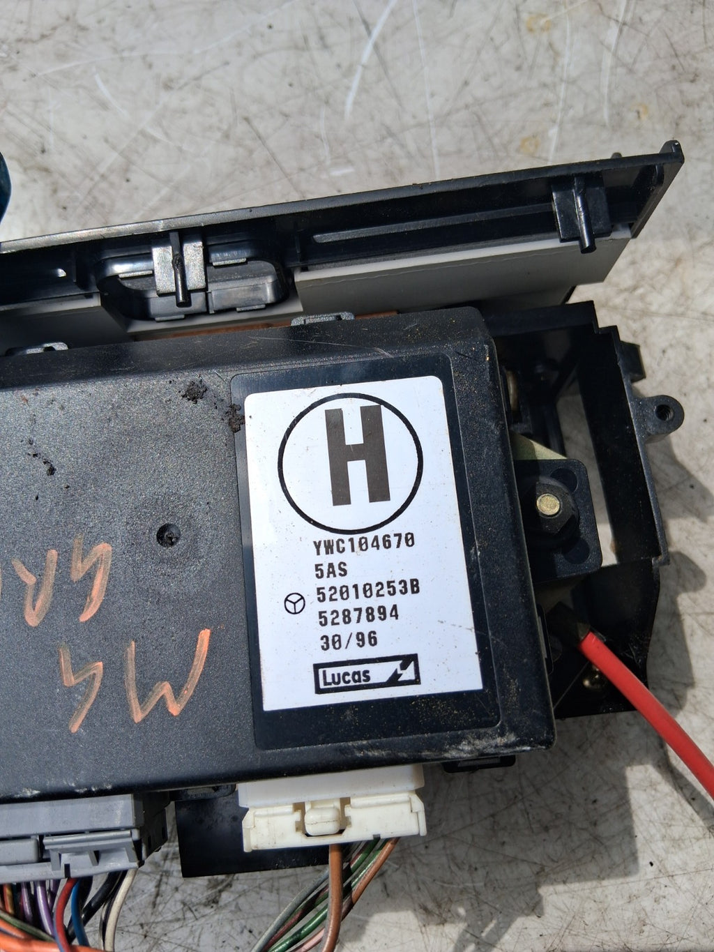1996 MG F AC HEATER CLIMATE CONTROL SWITCH PANEL YWC104670