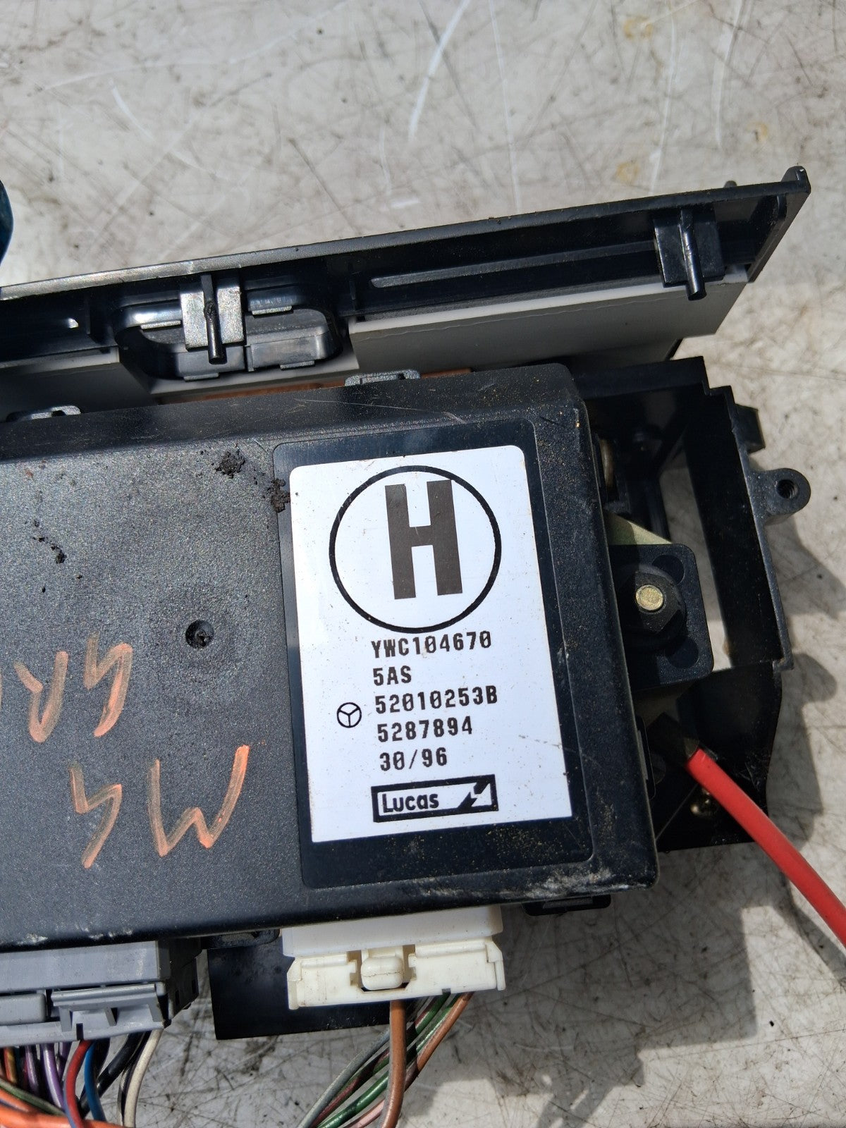1996 MG F AC HEATER CLIMATE CONTROL SWITCH PANEL YWC104670
