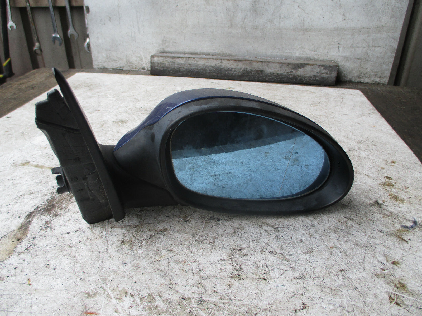 BMW 3 SERIES E90 2008 OS DRIVER SIDE ELECTRIC DOOR WING MIRROR BLUE 7075626