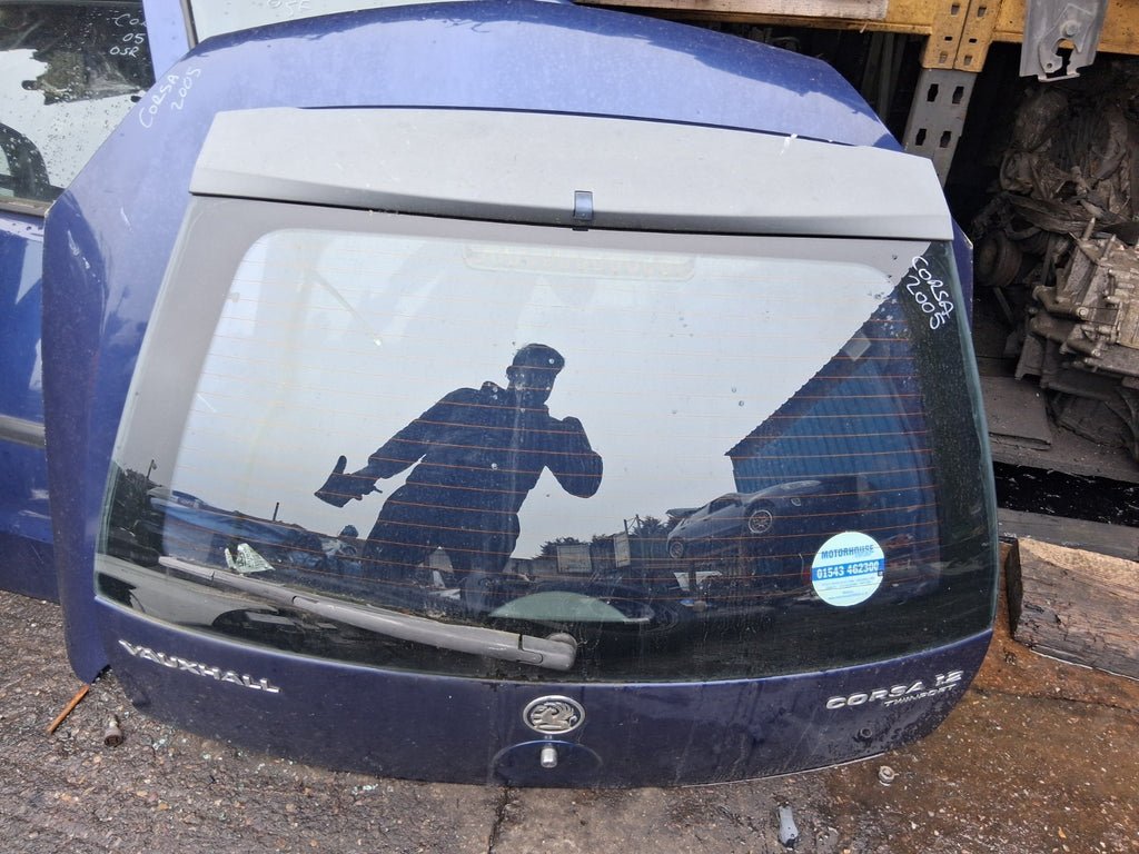 2005 VAUXHALL CORSA C COMPLETE REAR TAILGATE BOOTLID BLUE