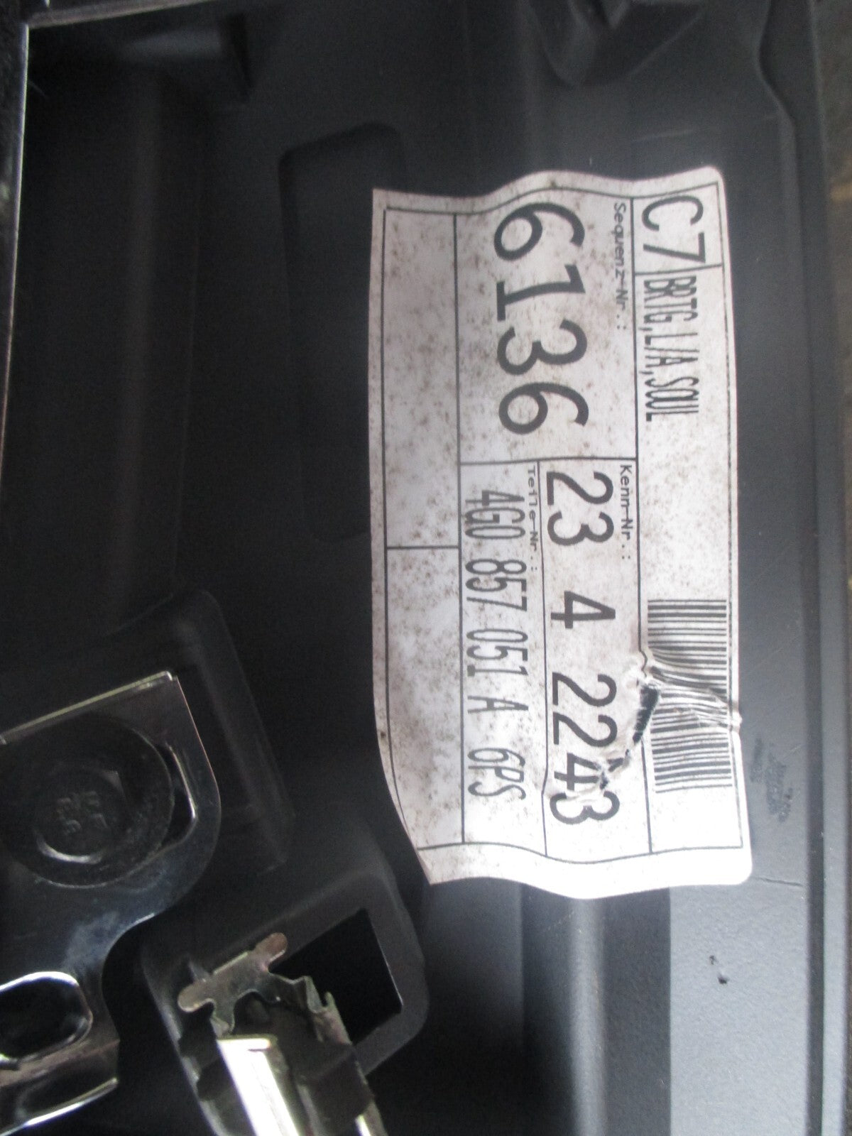 AUDI A6 C7 SALOON DASHBOARD UPPER COVER TRIM 4G0857051A6PS