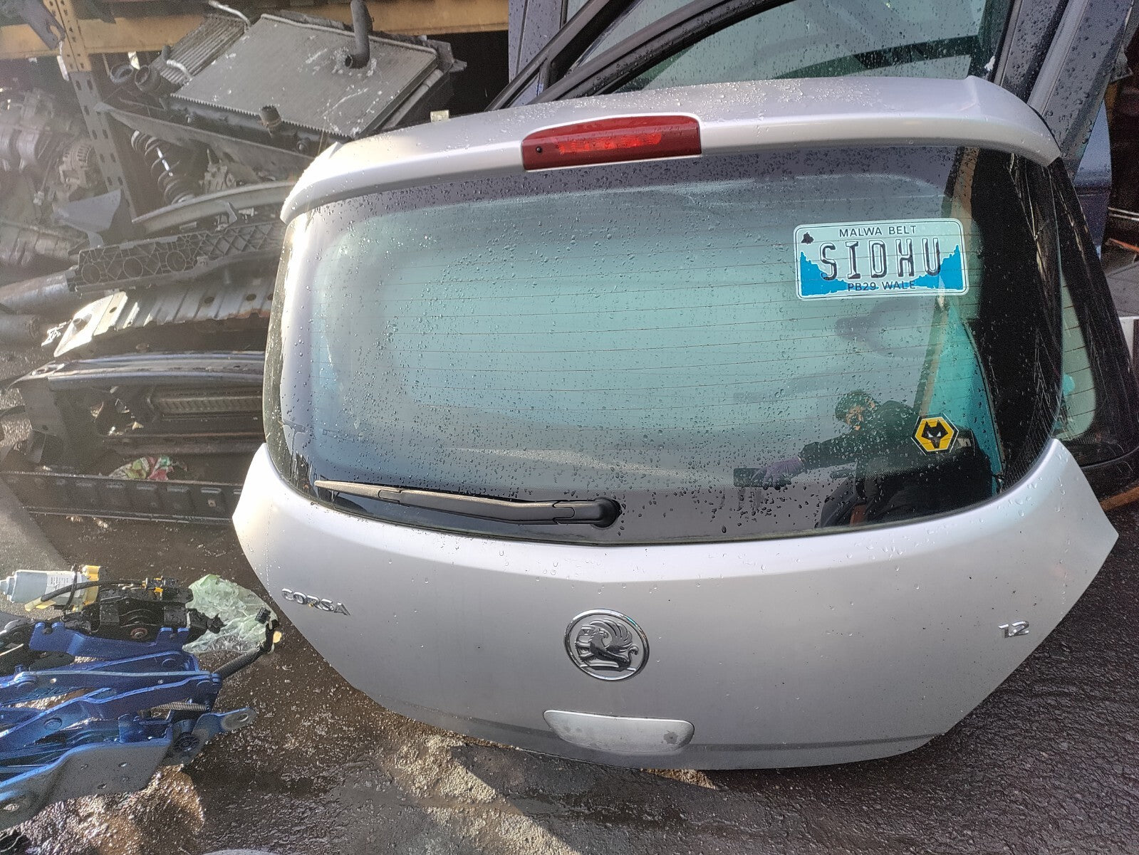 VAUXHALL CORSA D 2007 3 DOOR COMPLETE TAILGATE BOOTLID SILVER