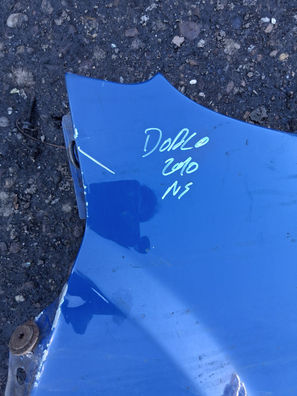2010 FIAT DOBLO MK1 NSF PASSENGER SIDE FRONT LEFT WING PANEL BLUE