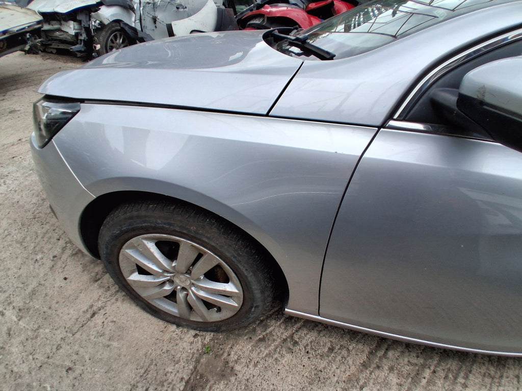 2014 PEUGEOT 308 MK2 NSF PASSENGER SIDE FRONT WING PANEL GRIS ALUMINIUM EZR