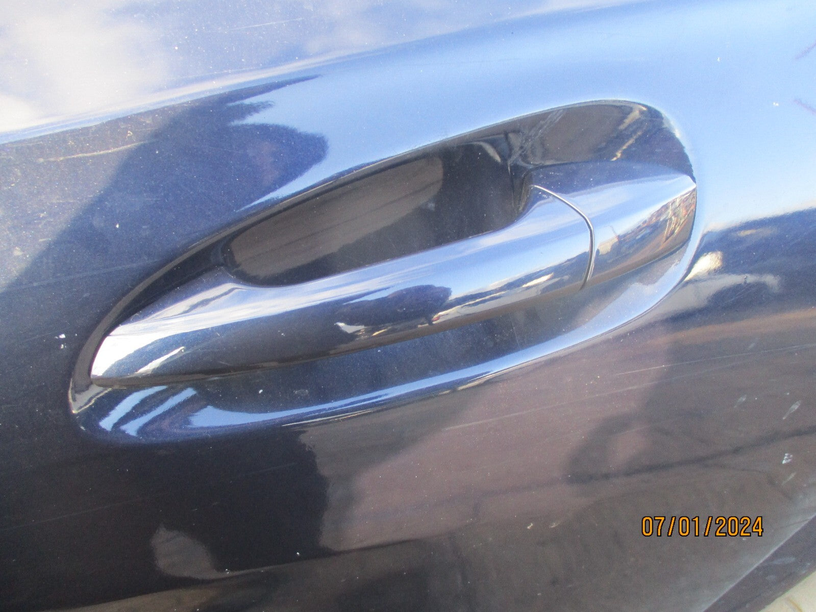MERCEDES BENZ CLA 2016 C117 NSR PASSENGER REAR EXTERIOR DOOR HANDLE LUNAR BLUE