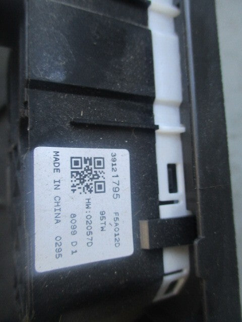 2019 VAUXHALL INSIGNIA HEADLIGHT & FOG LIGHT CONTROL SWITCH 39121795