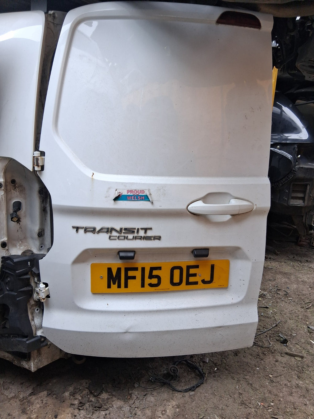 2015 FORD TRANSIT COURIER MK1 NS PASSENGER SIDE REAR COMPLETE DOOR WHITE