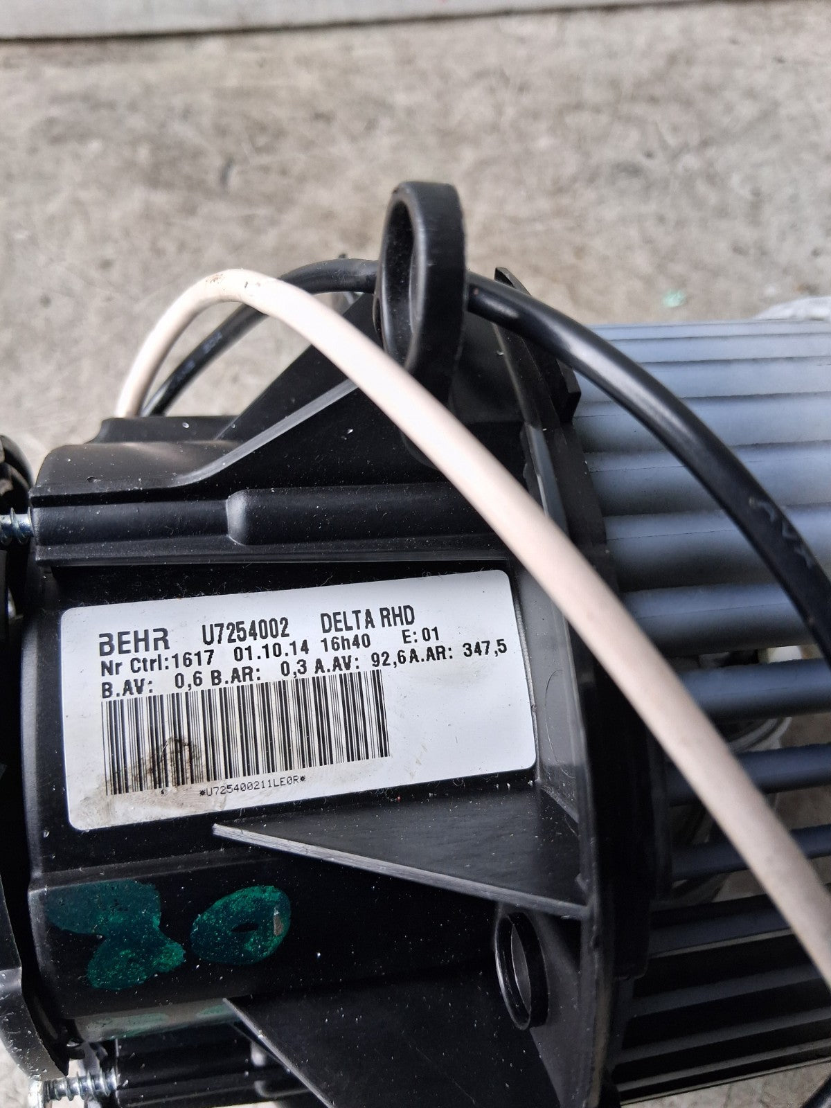 2008 CITROEN C2 HEATER BLOWER MOTOR 25020139