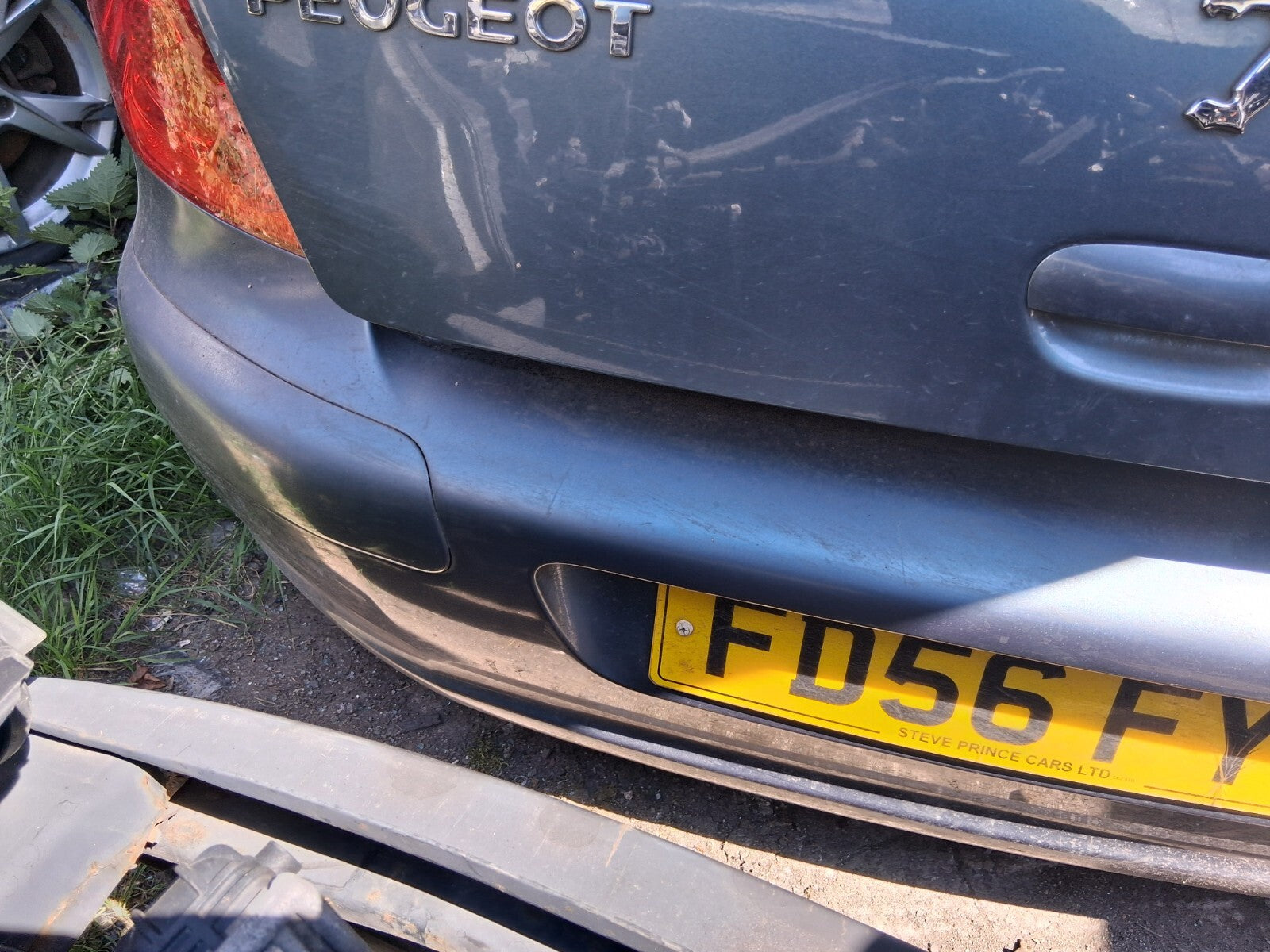 2006 PEUGEOT 307 REAR COMPLETE BUMPER IRON GREY METALLIC EZWD