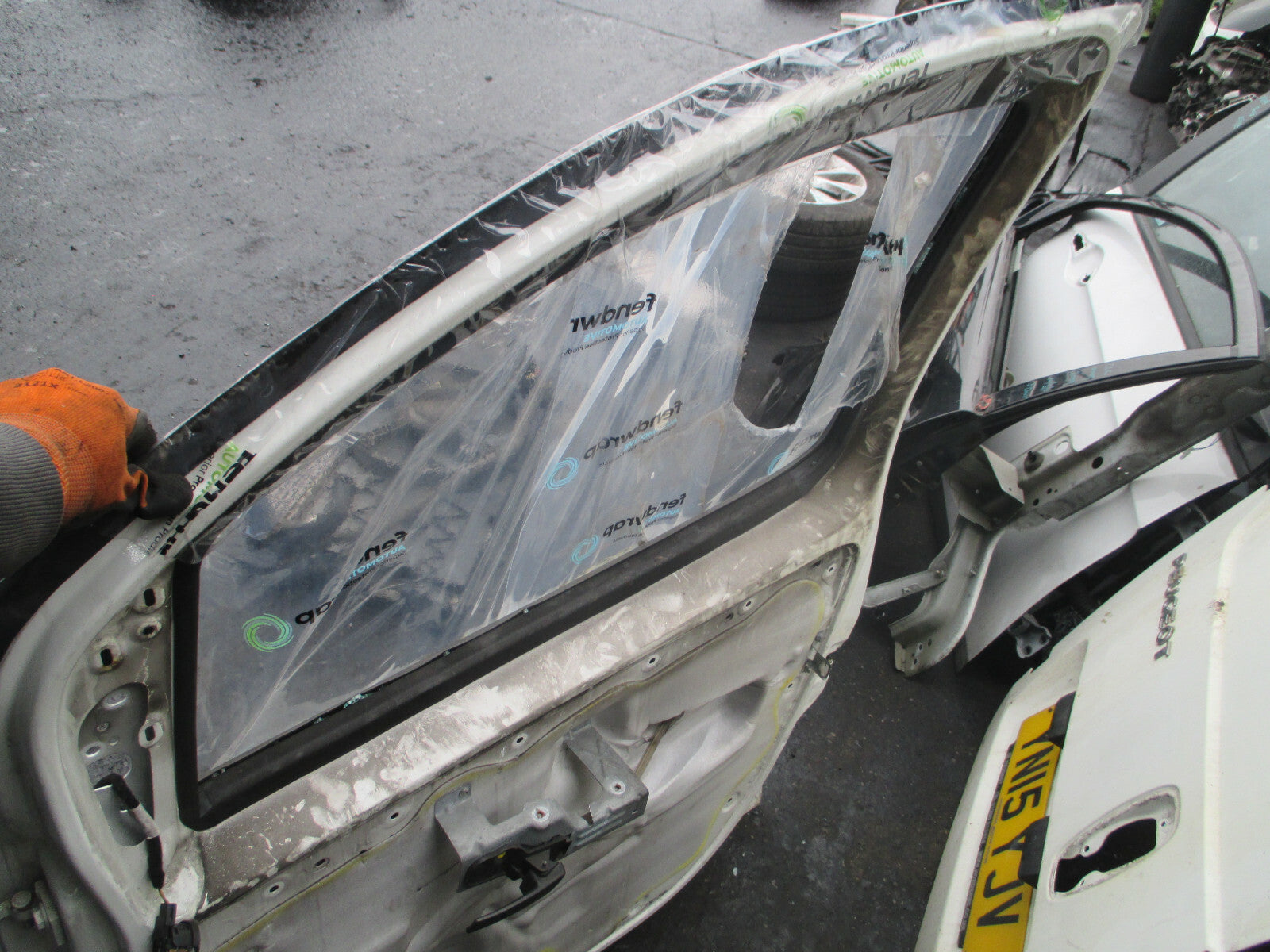2015 PEUGEOT BIPPER OSF DRIVER SIDE FRONT DOOR BARE WHITE