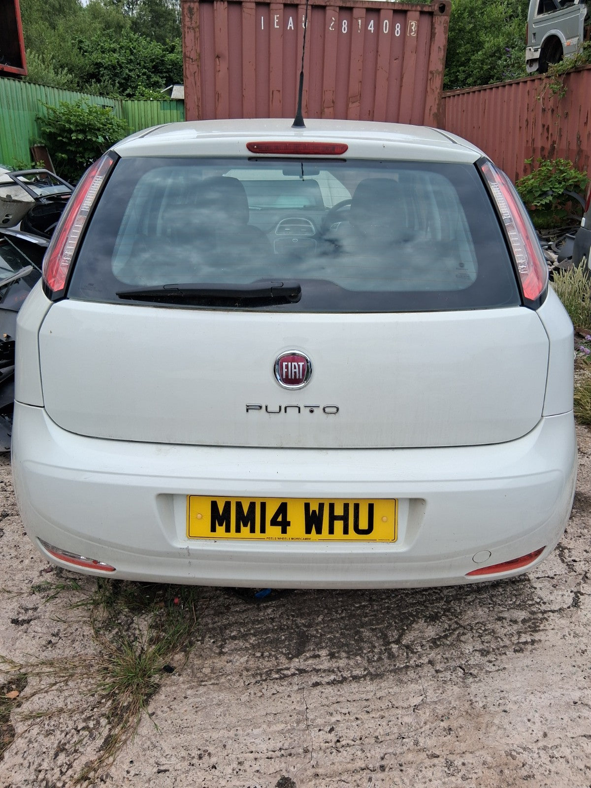 2014 FIAT PUNTO FACELIFT MK3 COMPLETE BOOTLID TAILGATE WHITE