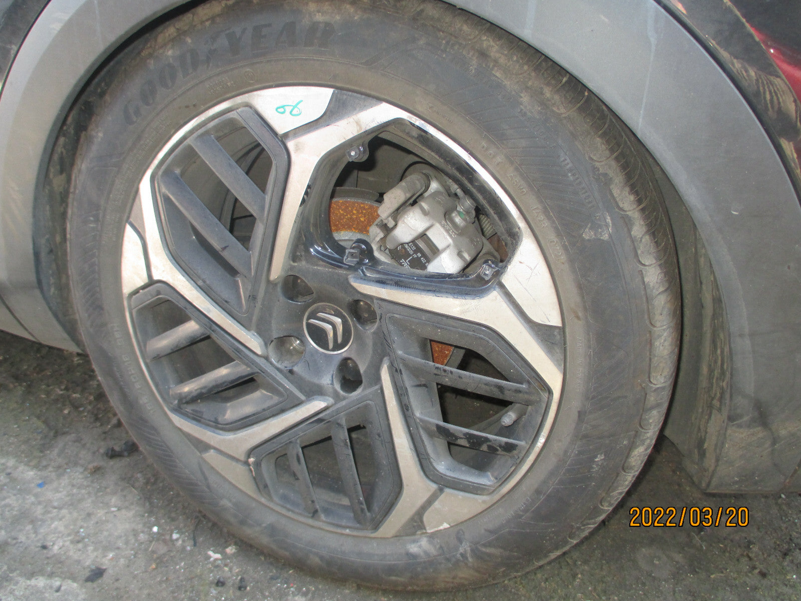 CITROEN C4 MK3 2021 18 INCH DIAMOND CUT ALLOY WHEEL WITH TYRE 195/60R18 REF 2