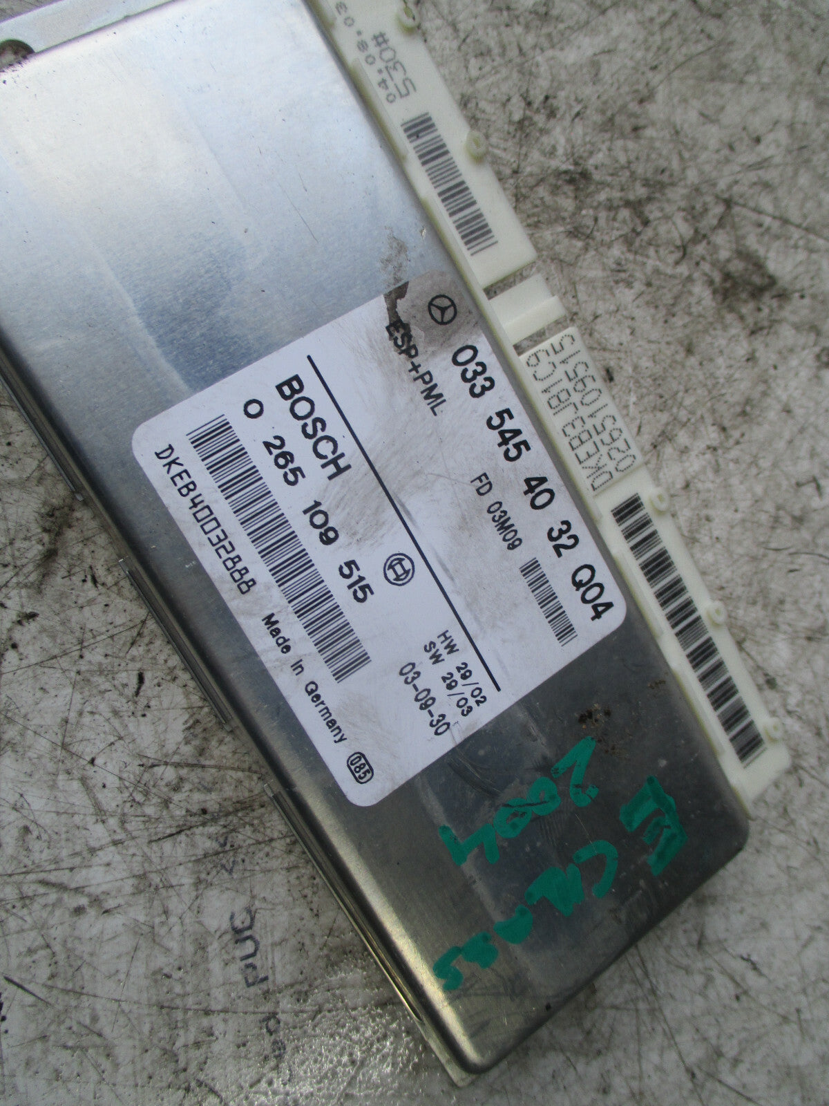 MERCEDES BENZ E CLASS W211 2004 ESP CONTROL MODULE UNIT 0335454032