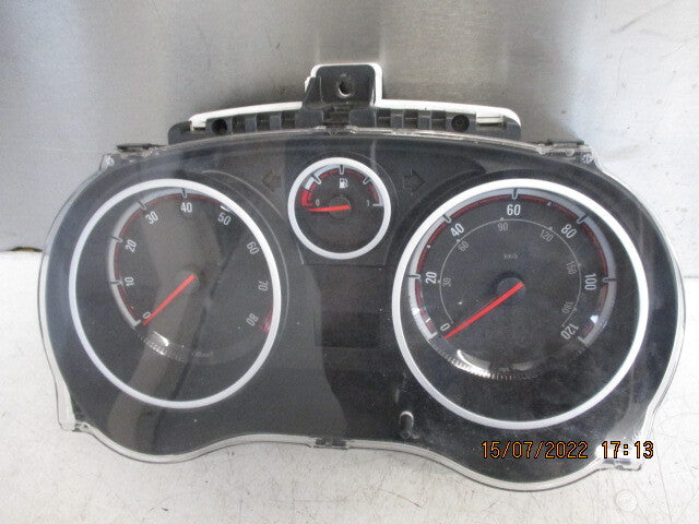 VAUXHALL CORSA D 2013 1.4 PETROL SPEEDO SPEEDOMETER INSTRUMENT CLUSTER 13373015